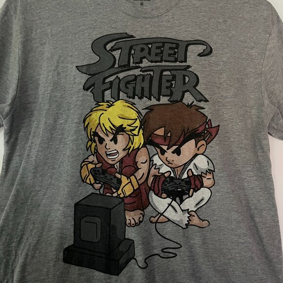 Street Fighter Capcom Size M Ken VS Ryu T-Shirt Short Sleeve - Picture 2 of 8